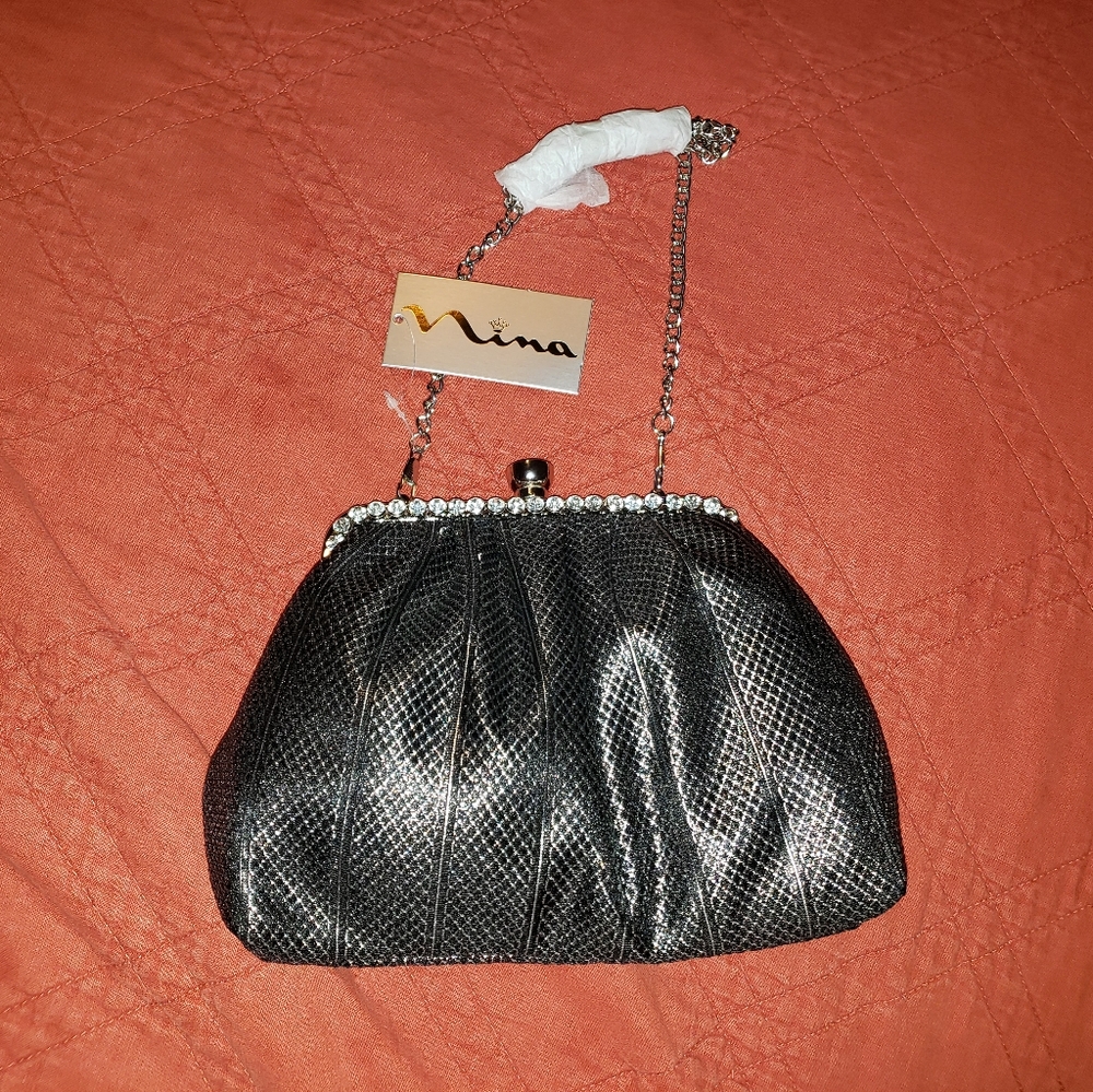 Nina Belle Embellished Frame Bag